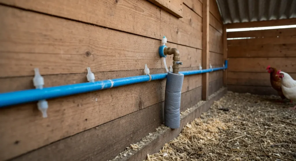 Woda w kurniku – doprowadzenie instalacji i ochrona poideł przed zamarzaniem
